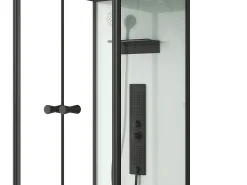 Banheira duche hidromassagem preto C150 x L75 x A215 cm, 36 jatos - DARIA