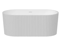 Banheira em acrílico estriado, branco brilhante, 220 L, 150 x 75 x 58 cm, ALIENA