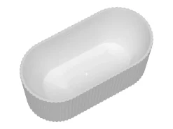 Banheira em acrílico estriado, branco brilhante, 220 L, 150 x 75 x 58 cm, ALIENA
