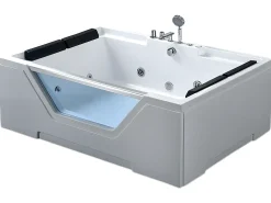 Banheira hidromassagem 170 X 120 cm 8 jatos com vidro panorâmico - Amber