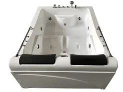 Banheira hidromassagem branca 175 X 132 cm Cromoterapia 14 jatos - Calla