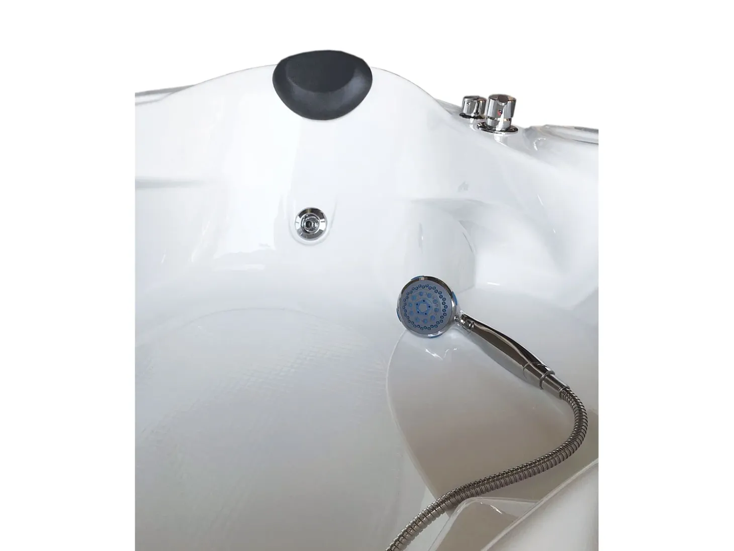 Banheira hidromassagem branca 150 X 150 cm para 2 pessoas 6 jatos - Anemone