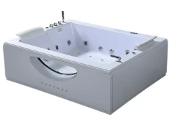 Banheira hidromassagem branca 178 X 147 cm Bomba Dupla 33 jatos - Petal