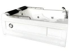 Banheira hidromassagem branca 175 X 132 cm Cromoterapia 14 jatos - Fleur