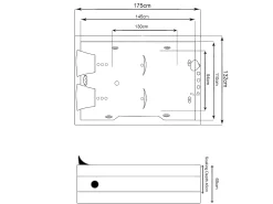 Banheira hidromassagem branca 175 X 132 cm Cromoterapia 14 jatos - Fleur