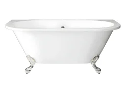 Banheira retrô de instalação livre com pés - 154 L - 150 x 74 x 61 cm - Acrílico - SPARUS