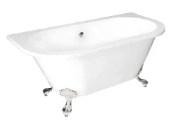 Banheira retrô de instalação livre com pés - 154 L - 150 x 74 x 61 cm - Acrílico - SPARUS