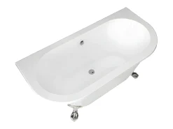 Banheira retrô de instalação livre com pés - 154 L - 150 x 74 x 61 cm - Acrílico - SPARUS