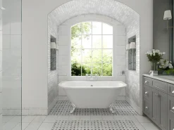 Banheira retrô de instalação livre com pés - 154 L - 150 x 74 x 61 cm - Acrílico - SPARUS