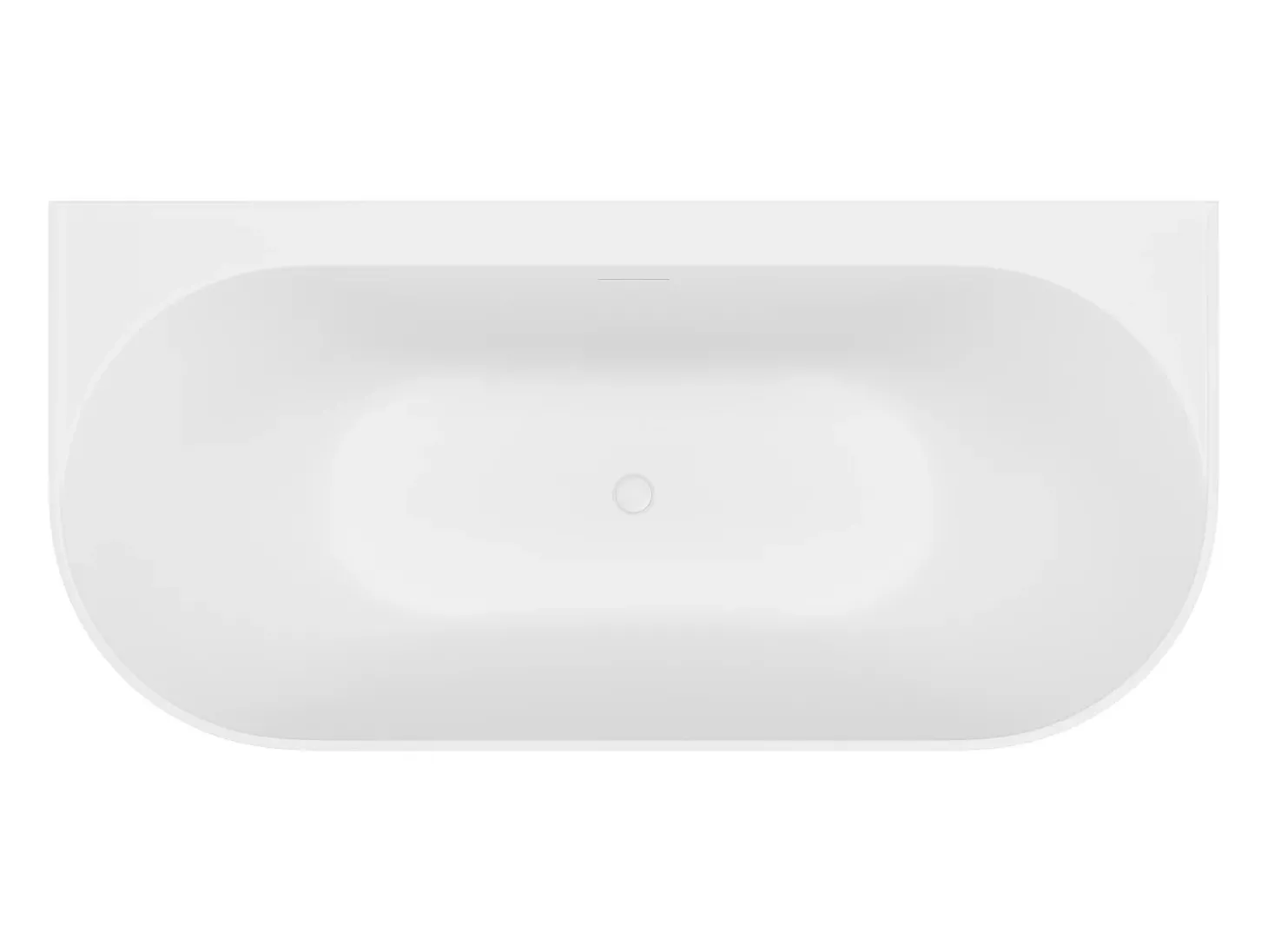 Banheira semiclássica 230 l, 160 x 75 x 58 cm branco fosco, acrílico - AMOBIA
