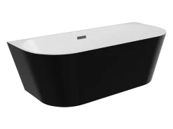 Banheira semiclássica acrílico preto 255 L, 180 x 75 x 58 cm DIVINA