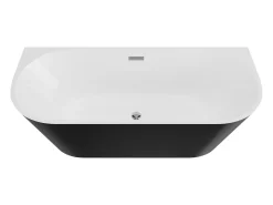 Banheira semiclássica acrílico preto 255 L, 180 x 75 x 58 cm DIVINA