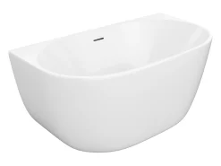Banheira semiclássica branca 167 L acrílico 130 x 72 x 58 cm - AMOSARI