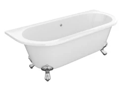 Banheira semiclássica com pés 190 L, 170 x 74 x 62 cm, acrílico branco - SPARUS