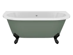 Banheira semiclássica com pés 154 L, 170 x 74 x 61 cm, acrílico verde fosco - SPARUS