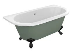 Banheira semiclássica com pés 154 L, 170 x 74 x 61 cm, acrílico verde fosco - SPARUS