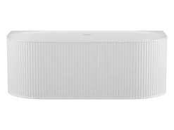 Banheira semiclássica estriada 240 L, 170 x 80 x 60 cm, branco fosco, acrílico - BARBORI