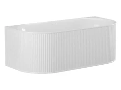 Banheira semiclássica estriada 240 L, 170 x 80 x 60 cm, branco fosco, acrílico - BARBORI