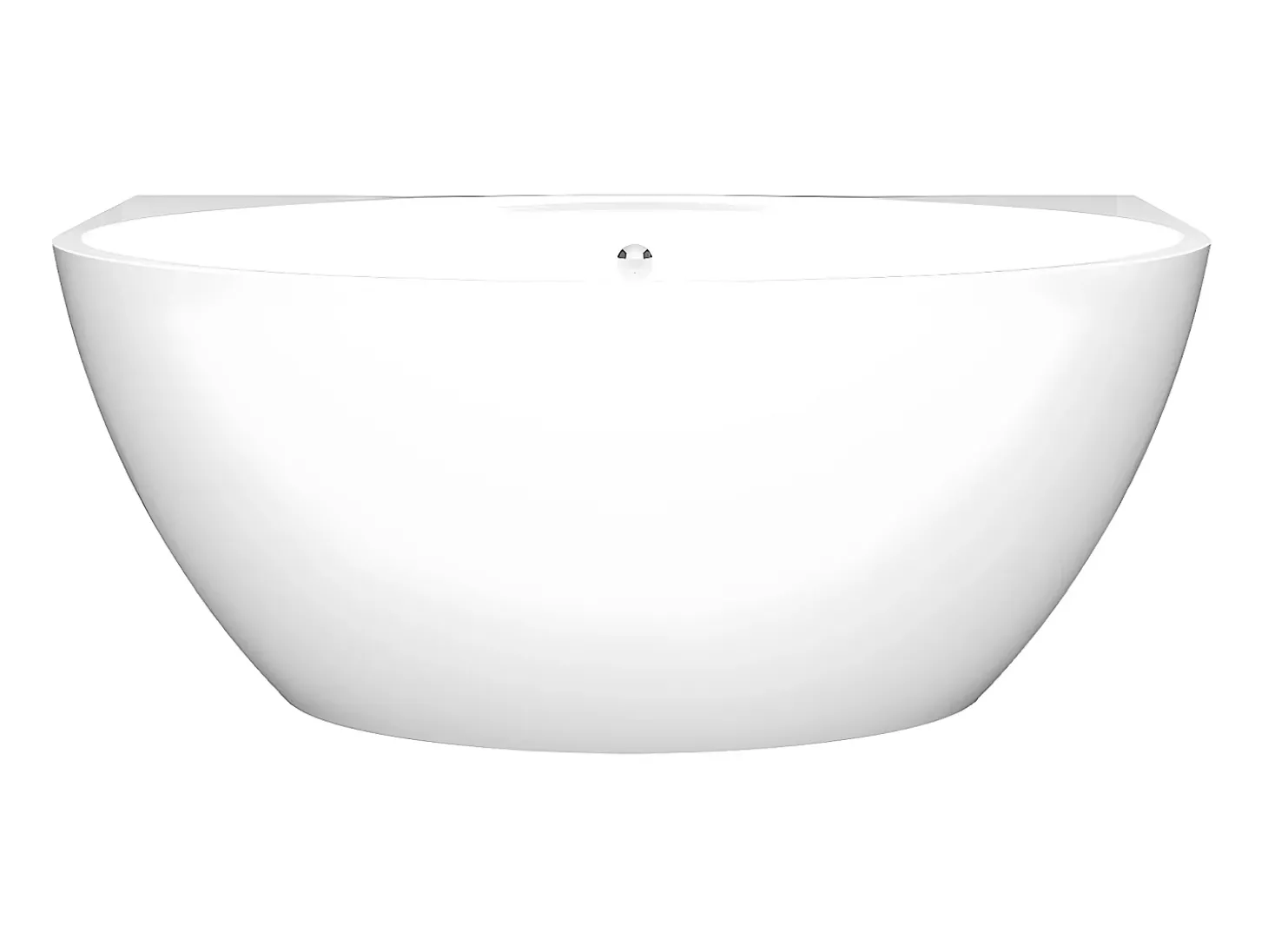 Banheira semi-clássica oval - 197 L - 151 x 94 x 60 cm - Branca - Acrílico - PAGRUS