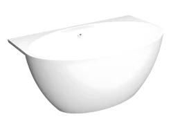 Banheira semi-clássica oval - 197 L - 151 x 94 x 60 cm - Branca - Acrílico - PAGRUS