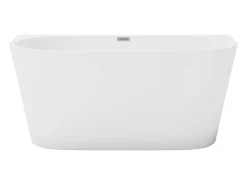 Banheira semi-clássica oval branca em acrílico, 175 L, 130 x 71,5 x 58 cm, DIVINA