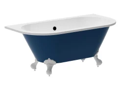 Banheira semiclássica pés pata de águia, azul brilhante, 154 L, 150 x 74 x 61 cm, SPARUS