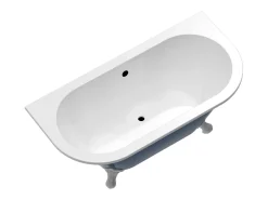 Banheira semiclássica pés pata de águia, azul brilhante, 154 L, 150 x 74 x 61 cm, SPARUS