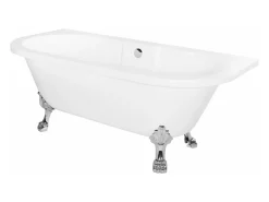 Banho Rea Korfu 170Cm White + Tampão De Banheira Universal