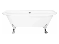 Banho Rea Korfu 170Cm White + Tampão De Banheira Universal