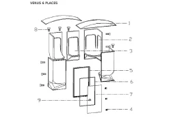 Banho turco VENUS 6 lugares com assentos ergonómicos