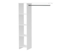 Barbara Quarto Parede Camarim 4 Prateleiras Bar Branco 123x180x40 cm