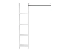 Barbara Quarto Parede Camarim 4 Prateleiras Bar Branco 123x180x40 cm