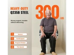 Barra de Apoio para Sanita SucceBuy, Sanita em Aço Estrutura de Segurança, Carga 136 kg, para Pessoas com Deficiência