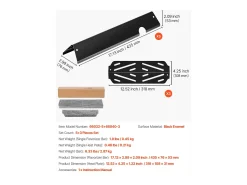 Barra de Cobre-queimador e Difusor SucceBuy de Calor para Churrasqueira 8PCs, Defletor de Gordura para Queimador 43,5 cm, para Weber Genesis II 310, 315, 335, 340