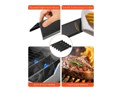 Barra de Cobre-queimador e Difusor SucceBuy de Calor para Churrasqueira 8PCs, Defletor de Gordura para Queimador 43,5 cm, para Weber Genesis II 310, 315, 335, 340