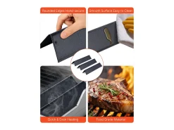 Barras de Cobre-queimadores SucceBuy 3PCs, Defletor de Gordura para Queimador de 39 cm em Aço Esmaltado, para Weber Spirit I e II Séries 200