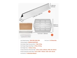 Barras de Cobre-queimadores e Difusor SucceBuy de Calor 7PCs, Defletor de Gordura para Queimador 44,6 cm, para Churrasqueiras Weber Genesis Série 300