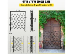 Barreira de Segurança Extensível Dobrável SucceBuy, Porta Dobrável Simples, 154 x 180 cm
