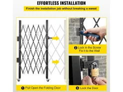 Barreira de Segurança Extensível Dobrável SucceBuy, Porta Dobrável Simples, 154 x 180 cm