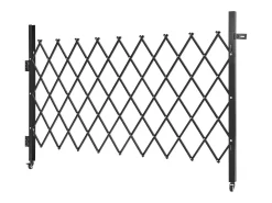 Barreira de Segurança SucceBuy Extensível de 190 x 131 cm, Portão de Tesoura Simples, Travável e Retrátil, em Aço Sólido, para Entrada, Garagem