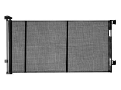 Barreira de Segurança SucceBuy Extensível, Cerca em Malha Até 310 cm de Largura e 79,5 cm de Altura, Barreira Retrátil com Faixas Reforçadas