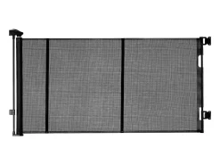 Barreira de Segurança SucceBuy Extensível, Cerca em Malha Até 310 cm de Largura e 79,5 cm de Altura, Barreira Retrátil com Faixas Reforçadas