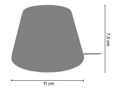 Base da lâmpada TOSEL CONE madeira cônico preto D11 x H7,5 cm