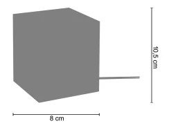 Base da lâmpada TOSEL CUBE madeira quadrado Dourado D8 x H10,5 cm