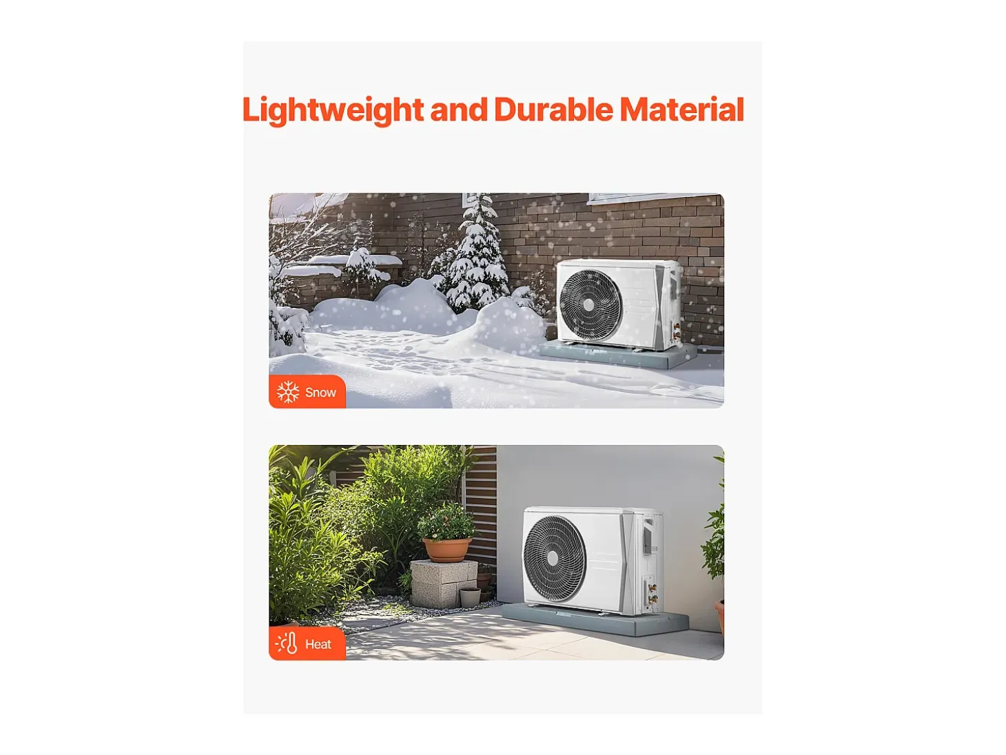 Base de Amortecimento para Aparelhos de Ar Condicionado SucceBuy, Split 9000-36000 BTU, Carga Máxima 181 kg, Design Universal, Redução de Ruído e Vibração