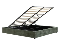 Base de cama com baú 160 x 200 cm queen size em tecido texturizado Verde - FIRMEO da YSMÉE