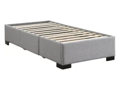 Base de cama com gavetas 90 x 190 cm em tecido Cinza - Com pés - KOLANE da YSMÉE