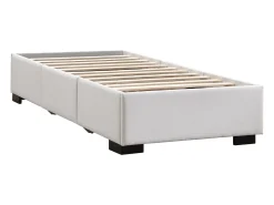 Base de cama com gavetas 90 x 190 cm em tecido bege - Com pés - KOLANE de YSMÉE