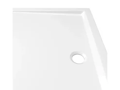 Base de chuveiro bandeja de chuveiro banheiro lavabo box de chuveiro casa interior retangular ABS 80 x 110 cm branca 02_0001953