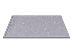 Base de chuveiro estilo italiano cortável em resina SMC - Efeito terrazzo - 140 x 90 cm - LYROSA